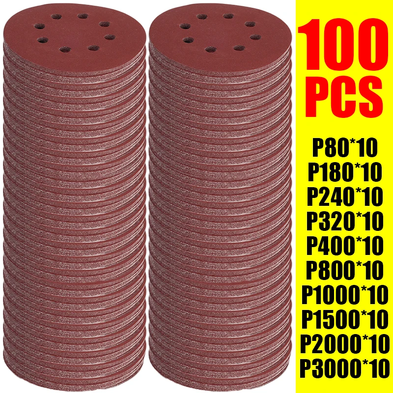 100PCS Sanding Discs 8 Hole Ho - Random Orbital Sander review and price