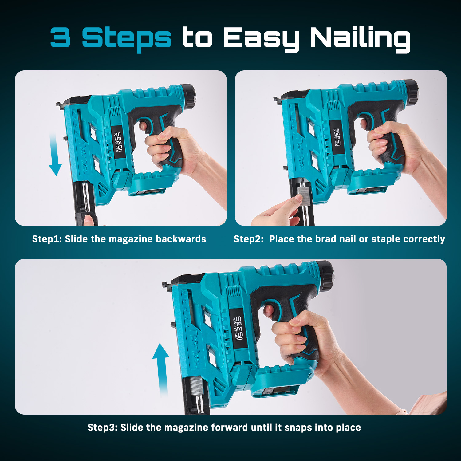 SEESII Electric Nail Gun Cordl - Power Tools Manual review and price