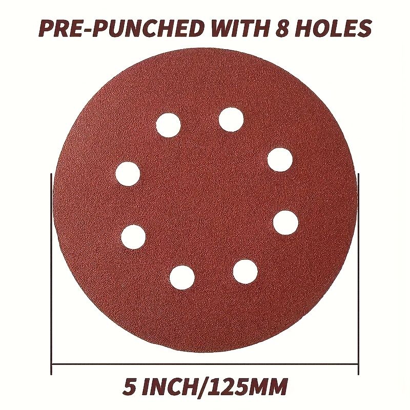 100 Pcs of 5-Inch 8-Hole Sandp - Random Orbital Sander review and price