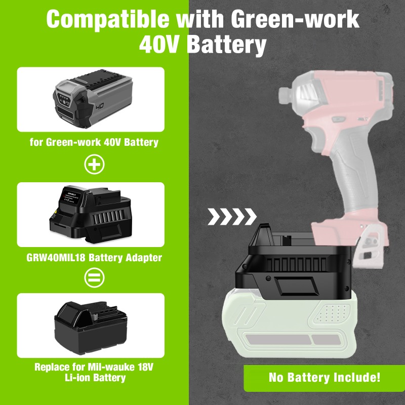 GRW40MIL18 Battery Adapter Con - Power Tools Milwaukee review and price